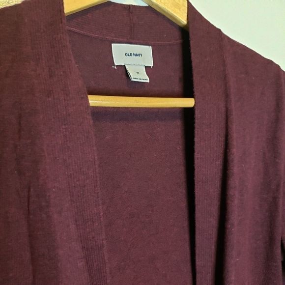 𝅺3 for $25 Old Navy Maroon Open Front Cardigan Medium - Picture 3 of 6